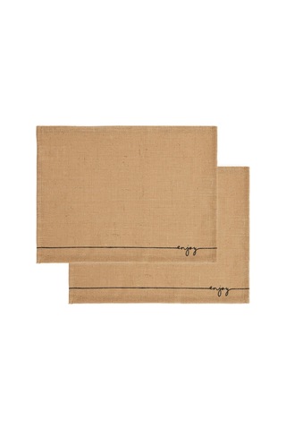 Amerikan Servis El Yapımı Pamuklu Natural Jüt Örme Düz Yuvarlak Supla 37x37cm Çok Renkli