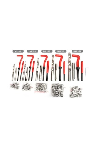 Valkyrie 131 Parça Diş Açma Helicoil Vida Tamir Onarım Seti M5-m12 Profesyonel 1. Kalite