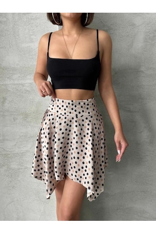Puantiyeli Etek Krem