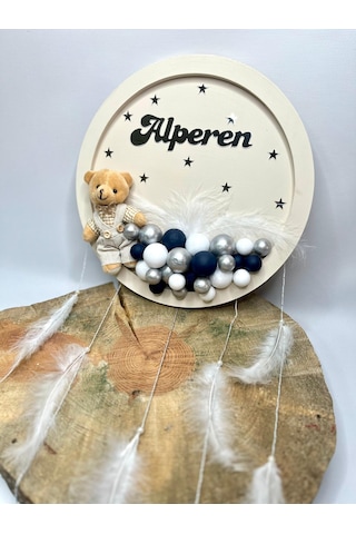 Bebek Kapı Süsü-erkek Bebek-balonlu Kapı Süsü- Bej