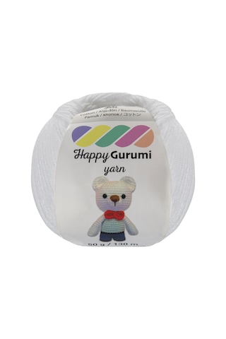 Happy Yarn Happy Gurumi Amigurumi Örgü İpi 50gr 130m Beyaz