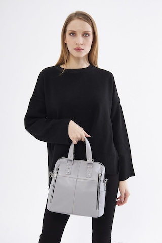 Derinss Leather Derinss Dkb0049 Hakiki Deri Gri Kadın El Ve Omuz Çantası 001