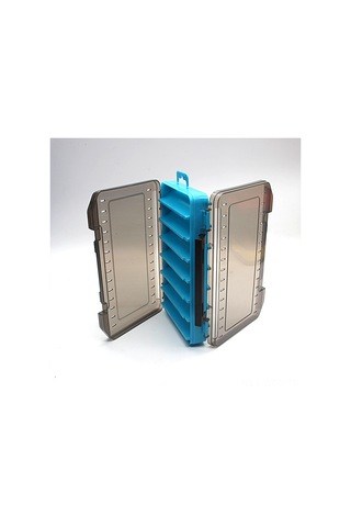 Neevoyu Çift Taraflı Küçük Boy 14x10.5x3.2 Mavi Olta Takı Yedekleri Saklama Kutusu - Yem, Minno, Sert Yem, Kalem Yem, Kalamar Sahte Yem İçin Dayanıklı Organize Kutusu