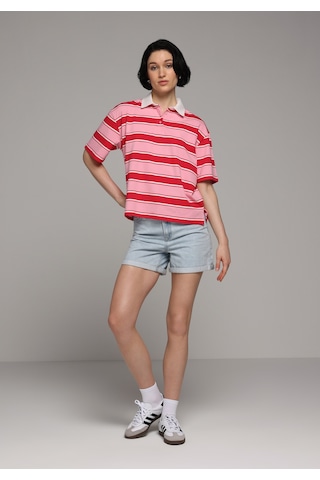 Colin's Colins Mom Fit Yüksel Bel Düz Kadın Bleach İndigo Denim Jean Şort Cl1081445 Q1.v1 Dn45072