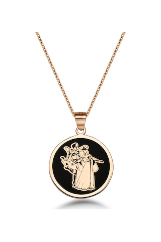 Kafkas Çerkes Dansı Gümüş Kolye - Rose Rose Gold