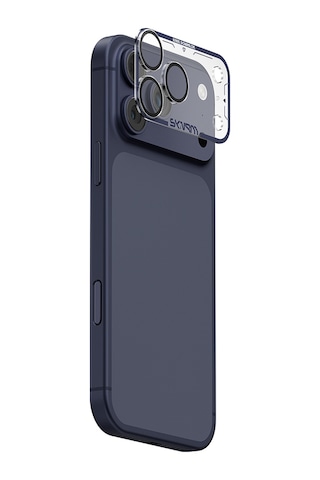 Apple Uyumlu   iPhone 17 Pro Max Skinarma Magma Serisi Mat Kamera Lens Koruyucu Mavi