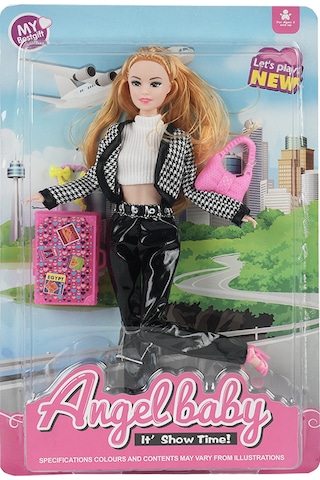 Bıgtree Angelbaby Seyahat Bebekleri Siyah Deri Pantolonlu