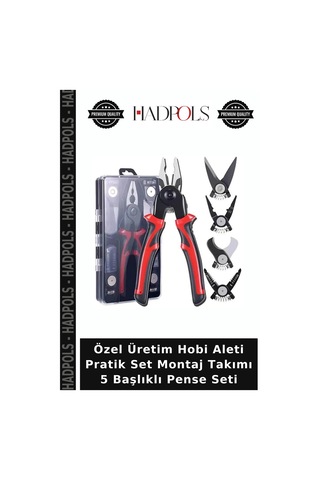 Özel Üretim Hobi Aleti Pratik Set Montaj Takımı 5 Başlıklı Pense Seti