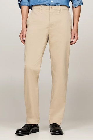 Erkek Denton Saten Düz Paça Chino Pantolon - Bej Beige