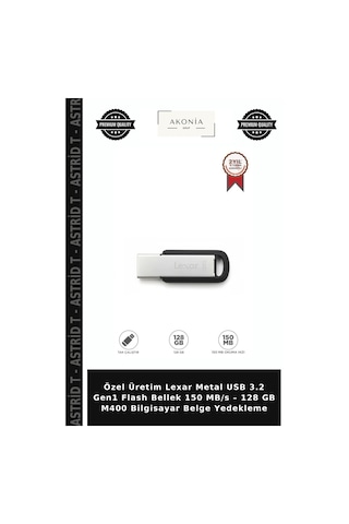 Özel Üretim Lexar Metal Usb 3.2 Gen1 Flash Bellek 150 Mb/s 128 Gb M400 Bilgisayar Belge Yedekleme