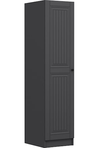 Minar Kale 1 Kapaklı Dolap İlkbahar Mebran 210cm - Antrasit/antrasit - Raflı Antrasit