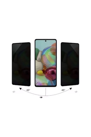 Xiaomi Note 9 Pro 3D Full Privacy Gizlilik Cam Ekran Koruyucu Siyah