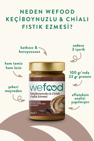 Keçiboynuzlu & Chialı Fıstık Ezmesi 300 G