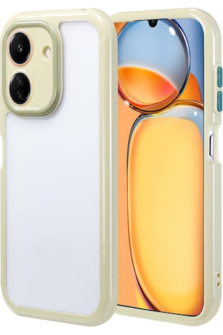 Zore Xiaomi Redmi 13c Kılıf Kamera Korumalı Renkli Kenar Ve Çerçeve Tasarımlı Msra Vitamin Kapak-yeşil Yeşil