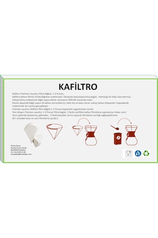 Kafiltro Cehmex 1-3 Fincan Filter Kağıdı