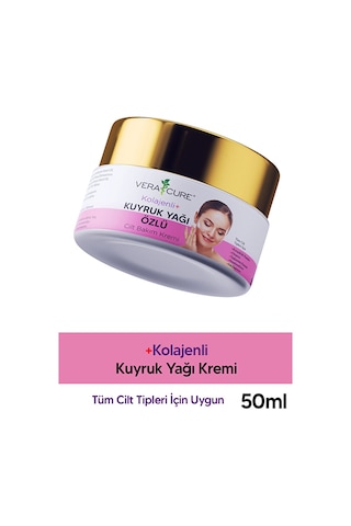 Kolajenli Kuyruk Yağı Kremi Kırışıklık Karşıtı, Nemlendirici, Sıkılaştırıcı 50ml