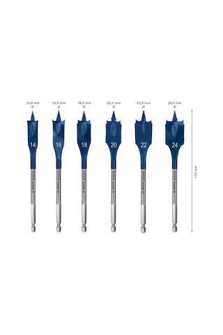 Bosch 14-24 Mm 6 Lı Expert Yaprak Matkap Ucu Seti 2608900332