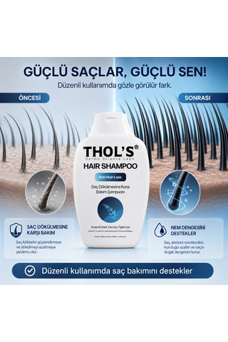 Thols Tb28 Saç Dökülmesine Karşı Bakım Şampuanı Tüm Saçlar Ve Günlük Kullanım 300 Ml Tüm Saç Tipleri