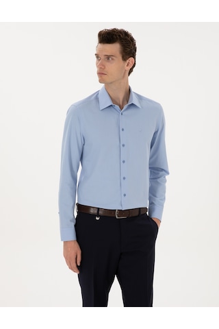 Pierre Cardin Erkek Mavi Gömlek Desenli 50312330-vr036 Mavi