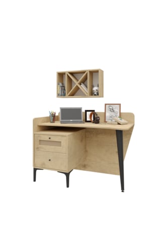 Trio Wood Ders Çalışma Masası %100mdf Lefkas Meşe
