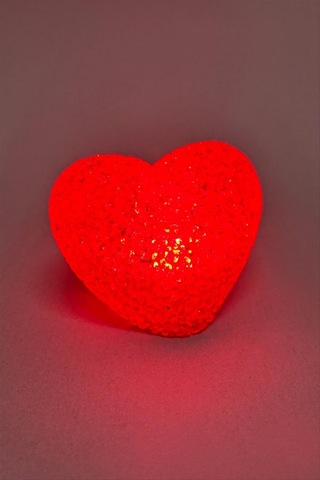 Gld-spt- Işıklı Kırmızı Kalp Led Lamba 9 Cm - Kırmızı