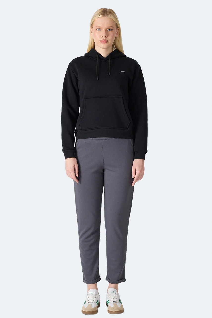 Slazenger Mısty I Kadın Siyah Sweatshirt Siyah