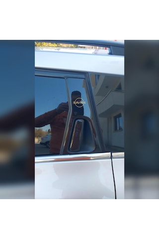 Renault Clio4 Station SportTourer Kapı Direk Maun Kaplama ,Dış Cam Çıta Kaplama (Parlak Siyah)