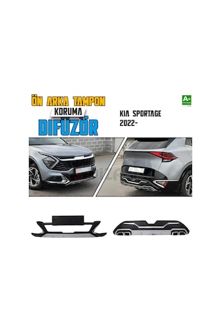 S-dizayn Kia Sportage Ön Ve Arka Tampon Koruma Difüzör Seti 2022 Üzeri A+ Kalite