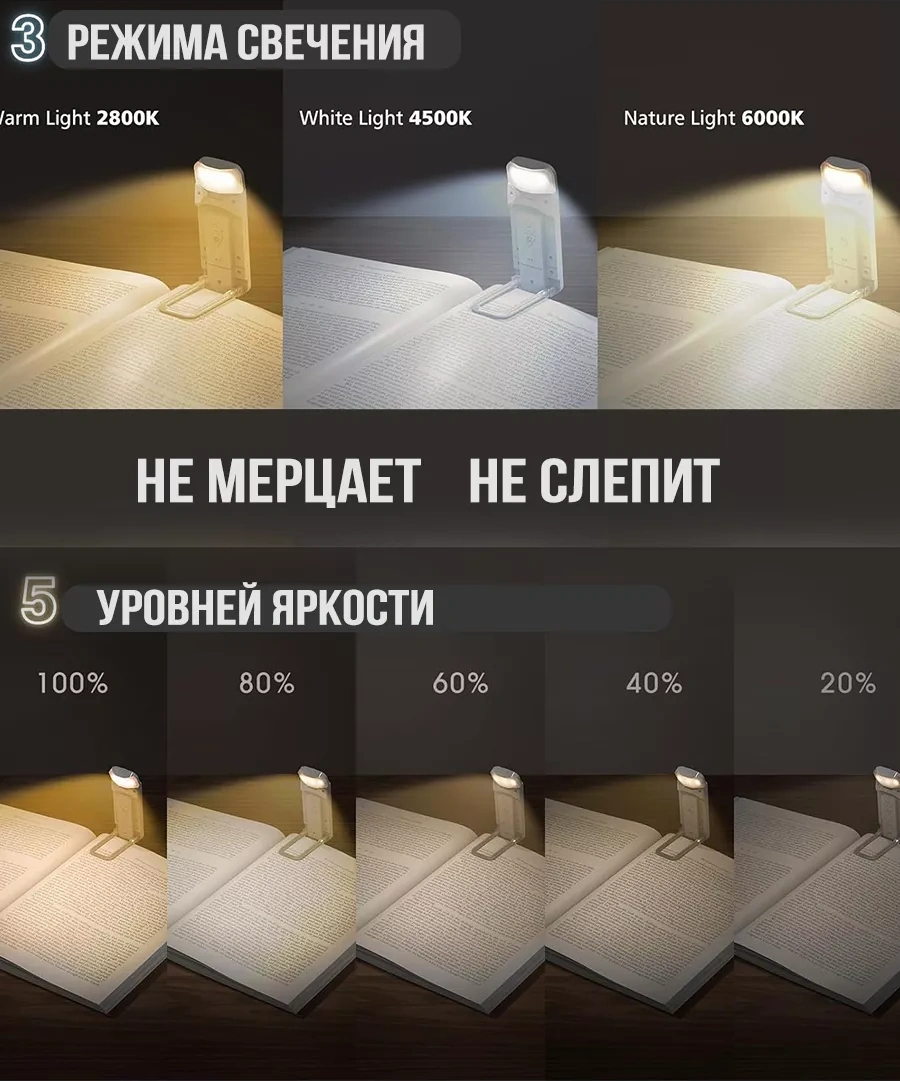 Menko Kitap Okumak İçin El Lambası Aydınlatma 251060224 Beyaz