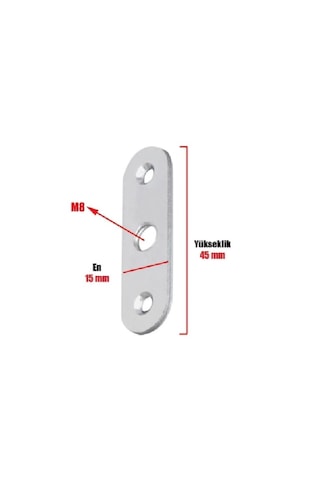 Raf Ayak Saçı Çinko 8 Mm 20 Adet Krom