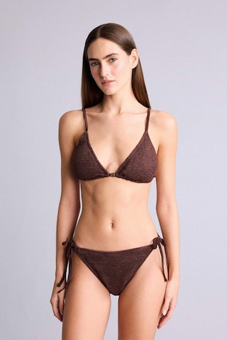 Defacto Regular Fıt Kırışık Dokulu Kumaş Kahverengi Bikini Üstü E0205ax26smbn341 Kahve-bn341