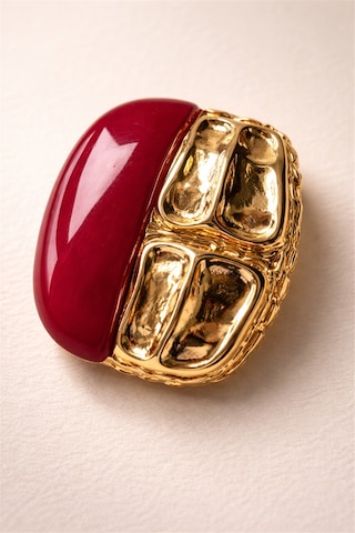Bordo Gold İkili Küpe Renkli