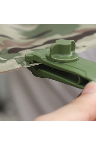 Geeroyoo 10 Adet Koyu Yeşil Nilon Kamperlik Klipsi - Açık Hava, Kamp, Piknik İçin Dayanıklı Rüzgarlı Zamanlar İçin Koyu Yeşil