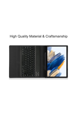 Taşınabilir Ayrılabilir Tablet Koruyucu Kılıf, Samsung Tab A7 10.4 2020/t500/t505/t507 İle Uyumlu Bt Klavye Kalem Yuvası, Pembe