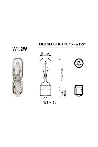 Trifa T5 Dipsiz Gösterge Ampulü 12v 1.2w 1 Adet