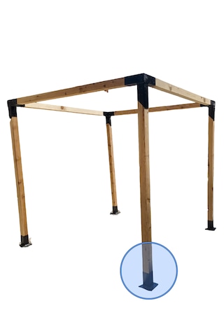 8x8cm Montaj Ayağı Pergola Çardak Kamelya Demir Bağlantı