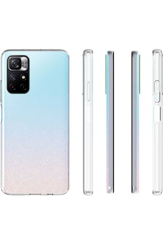 Rba Aksesuar Redmi Note 11 Pro Plus 5g Kılıf Rba Süper Silikon Kapak - Renksiz Çok Renkli
