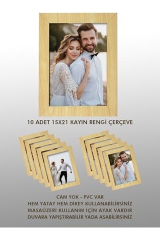Yhfoto 10 Adet Kayın 15x21 Mdf Ahşap 15x21 A5 D