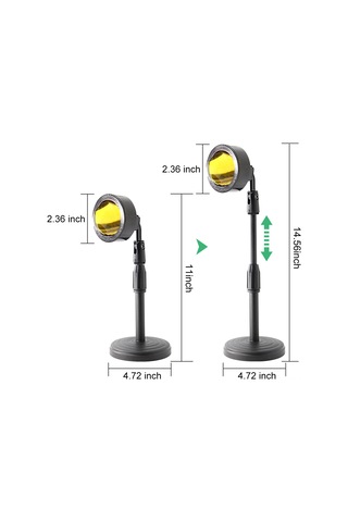 Hfambition Modern Güneş Işığı Projeksiyon Lambası - 90 Açı Ayarlı, Usb Güçlü, Taşınabilir Dekoratif Aydınlatma