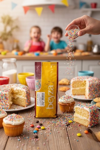Pasta Süsü 250 Gr Renkli Tatlı Ve Kek Süsleme Şekerleri, Kurabiye Ve Cupcake Dekoru