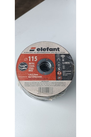 Metal İçin Düz Kesme Disk Taşı İnox 115 1.6 22.23 Pakette 35 Adet
