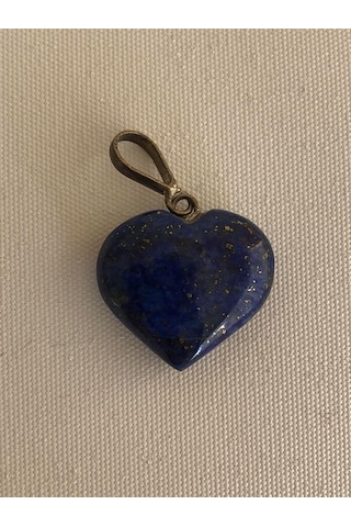 Doğal Lapis Lazuli Taşı Kalp Kolye Ucu 1,6 2,0 CM