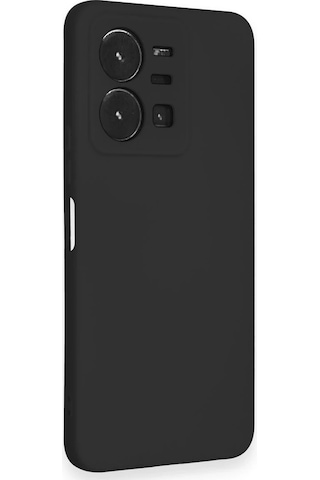 Cosmotex Newface Vivo Y35 Kılıf Nano İçi Kadife Silikon - Siyah Sıyah