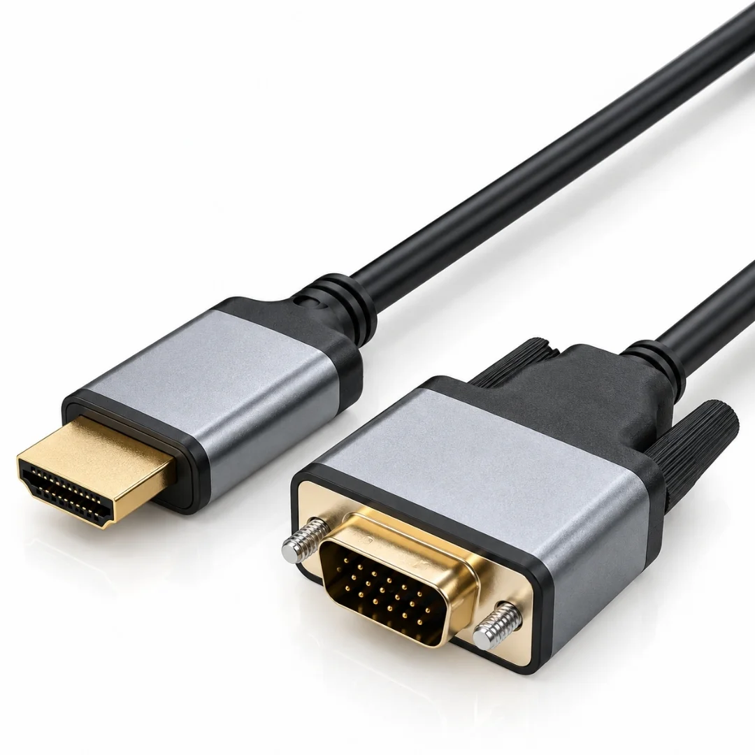 Hdmı To Vga Görüntü Çevirici Dönüştürücü Adaptör Monitör Uydu Tv Kablosu 1 Metre