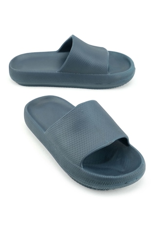 Gezer Yazlık Erkek Eva Banyo Bahçe Islak Zemine Uygun Terlik Lacivert