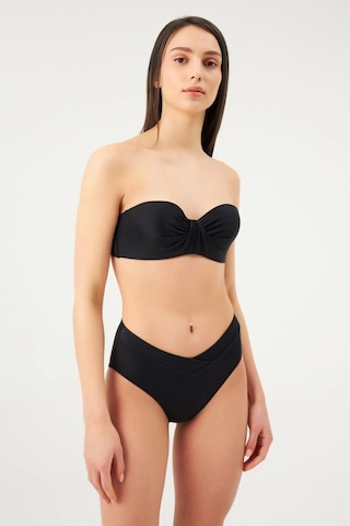 Eros Kaplı Straplez Bikini Takımı Siyah