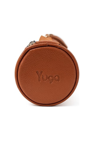 Yuga Suni Deri Proje Tüpü Cepli 10,5 Cm Taba