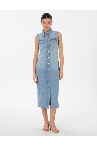 Pierre Cardin Kadın Açık Mavi Elbise Jean 50306777-vr003