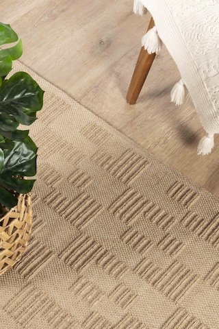 Natura 6664 %100 Doğal Jüt Kilim Bej Renkli Yumuşak Dokulu Şık Tasarımlı Kilim Modern Dokuma Kilim Bej