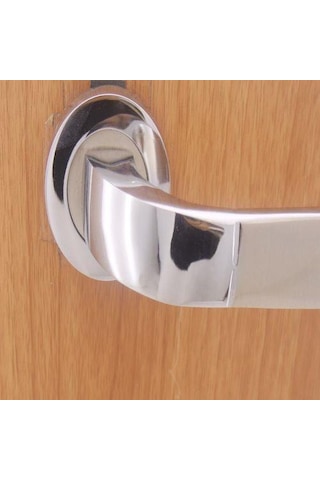 Ares Rozetli Kapı Kolu Krom Saten